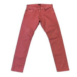 Polo Ralph Lauren mens 32x34 pink sullivan slim fit cotton denim jeans EUC